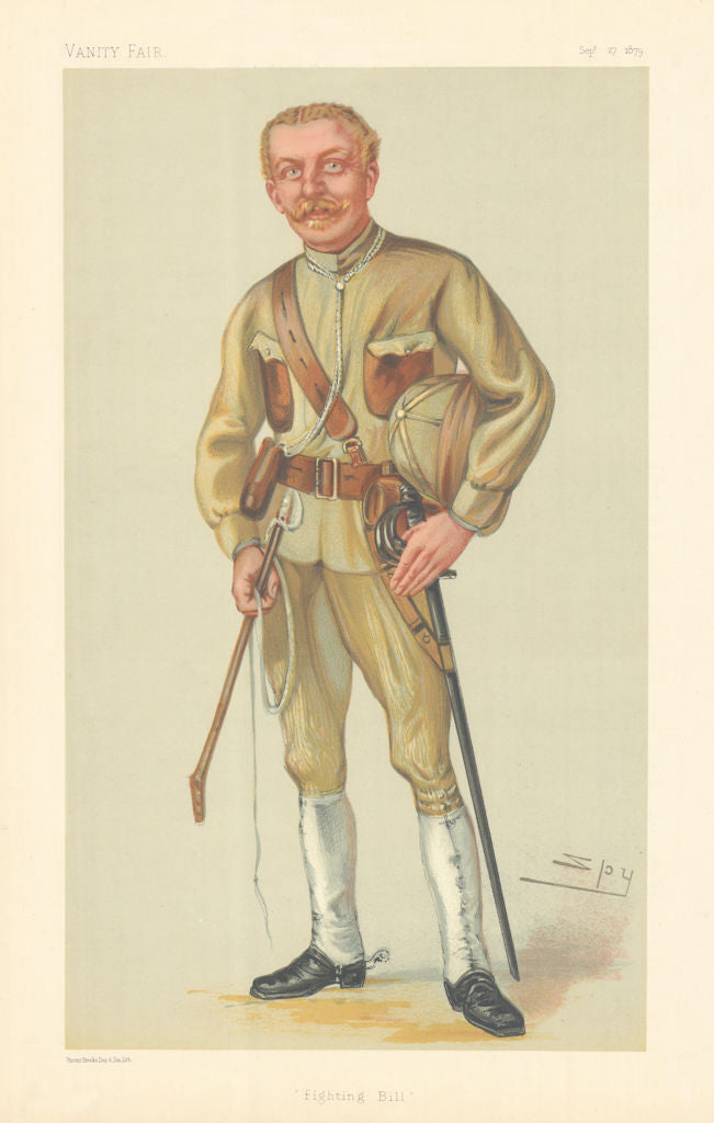 VANITY FAIR SPY CARTOON Lord William Beresford 'Fighting Bill'. Military 1879